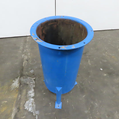 14" ID x 25" Deep Steel Vertical Open Top Holding Tank Storage Tank 16 Gal