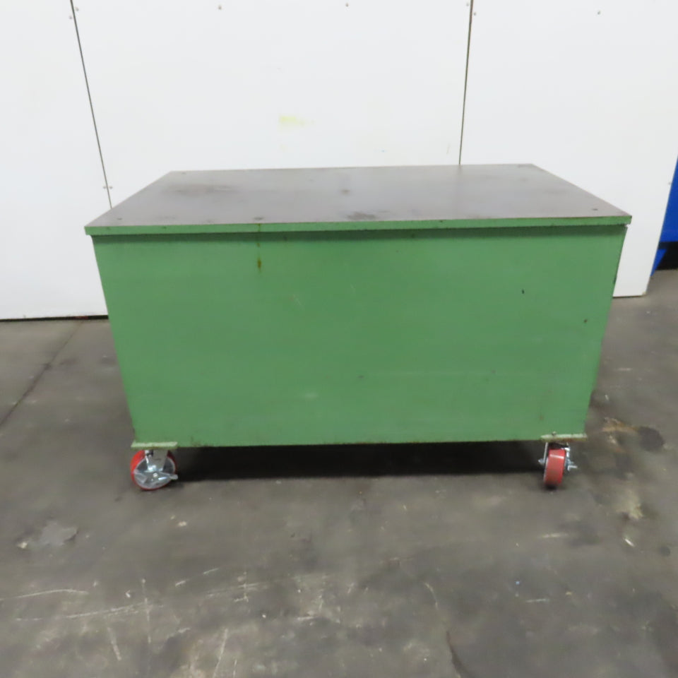 Pollard 36" x 60" Long 1" Thick Steel Top Rolling Testing QC Lab Workbench