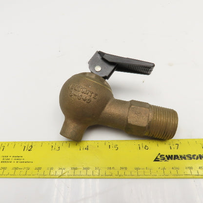 Justrite 8-540 3/4" NPT Brass Drum Faucet 1/4" FNPT
