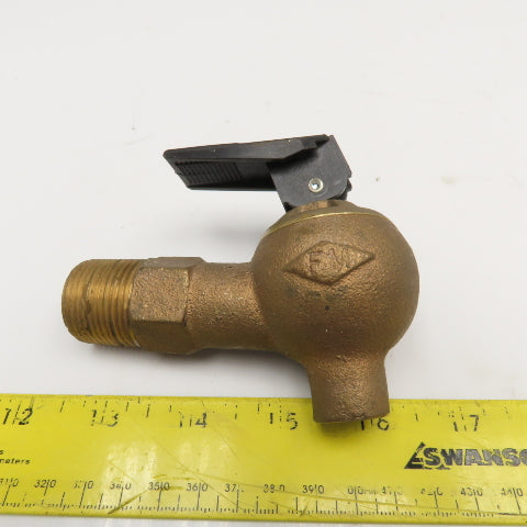 Justrite 8-540 3/4" NPT Brass Drum Faucet 1/4" FNPT