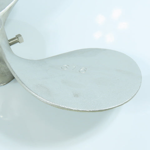 13" x 13" 316 Stainless Steel 3 Blade Left Hand Mixing Propeller 1-1/4" Bore