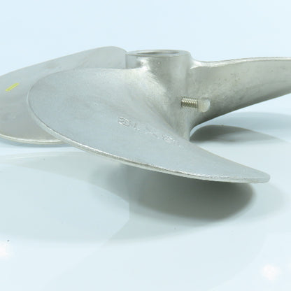 13" x 13" 316 Stainless Steel 3 Blade Left Hand Mixing Propeller 1-1/4" Bore