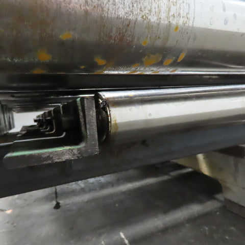 75" Wide 71" BF Gravity Roller Conveyor Section 30" Long
