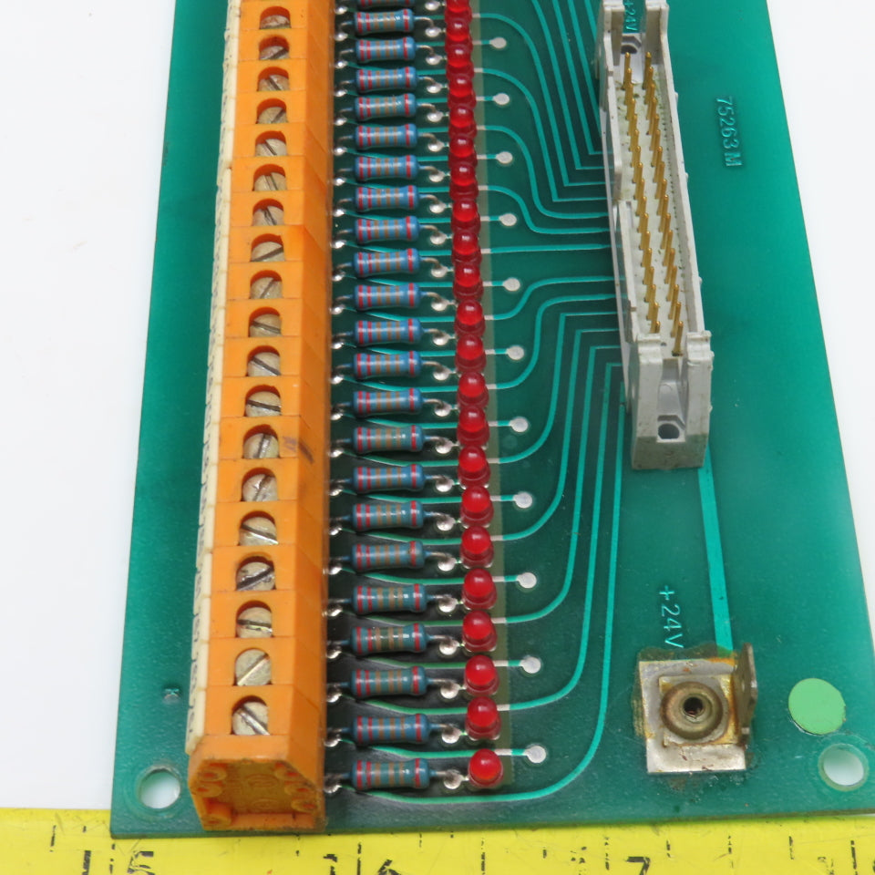 AB Bofors-UVA 75263M 32 Position Ribbon Cable Interface W/ Resistors Indicators