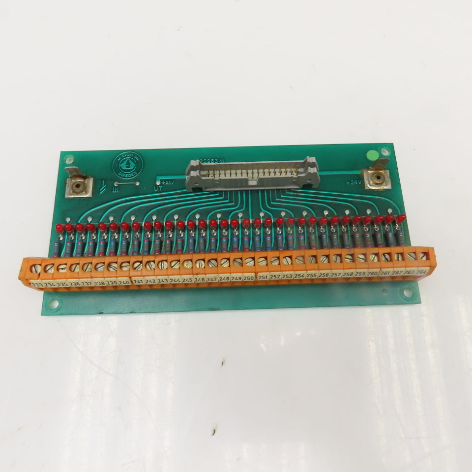 AB Bofors-UVA 75263M 32 Position Ribbon Cable Interface W/ Resistors Indicators