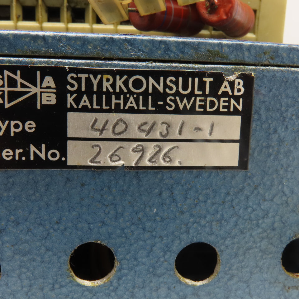 Strykonsult AB 40431-1 Control Box