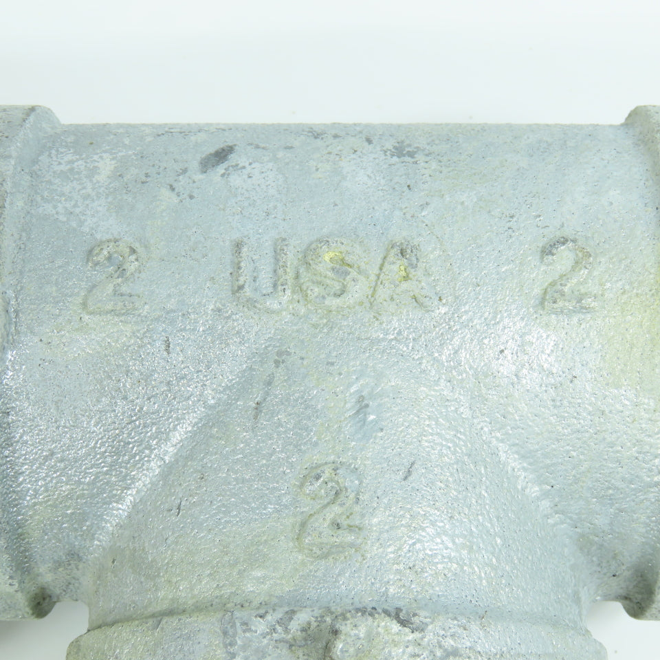 Ward 2" x 2" x 2" Galvanized Malleable Iron Pipe Tee Fitting Lot of 2
