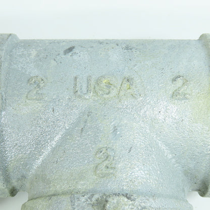 Ward 2" x 2" x 2" Galvanized Malleable Iron Pipe Tee Fitting Lot of 2