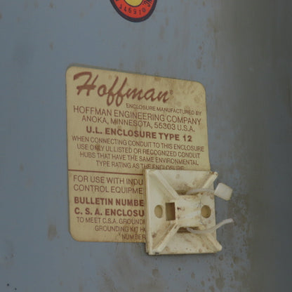 Hoffman 20" x 20"  x 6" Electrical Enclosure W/Backplate & Hinged Door Type 12