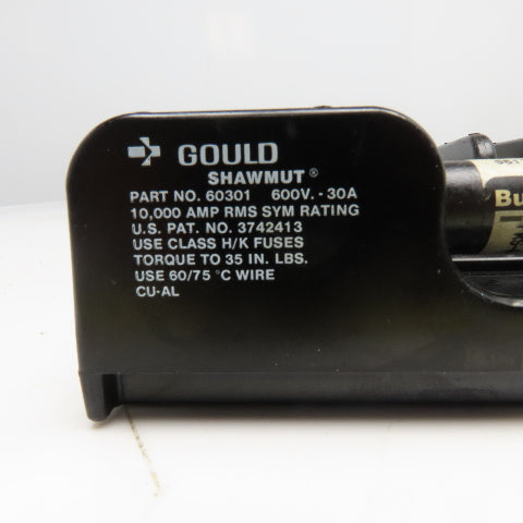 Gould Shawmut 60301 600V 30A Class H/K Single Pole Fuse Holder Lot Of 3