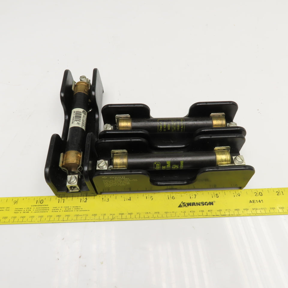 Gould Shawmut 60301 600V 30A Class H/K Single Pole Fuse Holder Lot Of 3