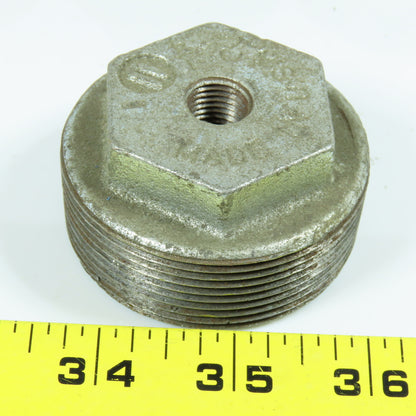 2" x 1/4" MNPT x FNPT Galvanized Malleable Iron Reducing Coupling Fitting Lot/9