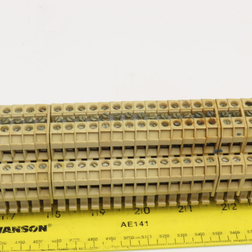 Weidmuller DK4V Wire Terminal Block On Rail Lot Of 65