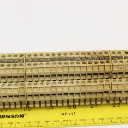 Weidmuller DK4V Wire Terminal Block On Rail Lot Of 65