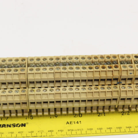 Weidmuller DK4V Wire Terminal Block On Rail Lot Of 65