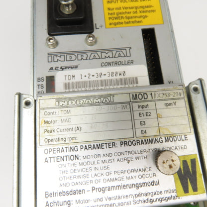 Indramat TDM 1.2-30-300-W0 AC Servo Controller