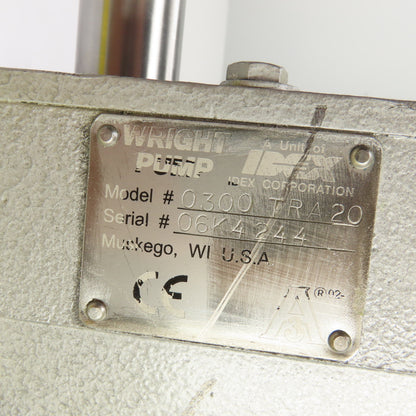 Wright 0300TRA20 Circumferential Piston Sanitary Lobe Pump 36GPM 250PSI 316SS