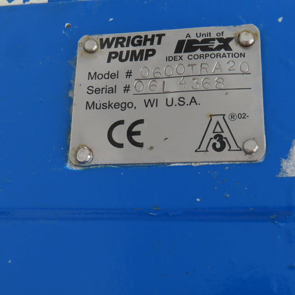 Wright 0600TRA20 Circumferential Piston Sanitary Lobe Pump 90GPM 300PSI 316SS