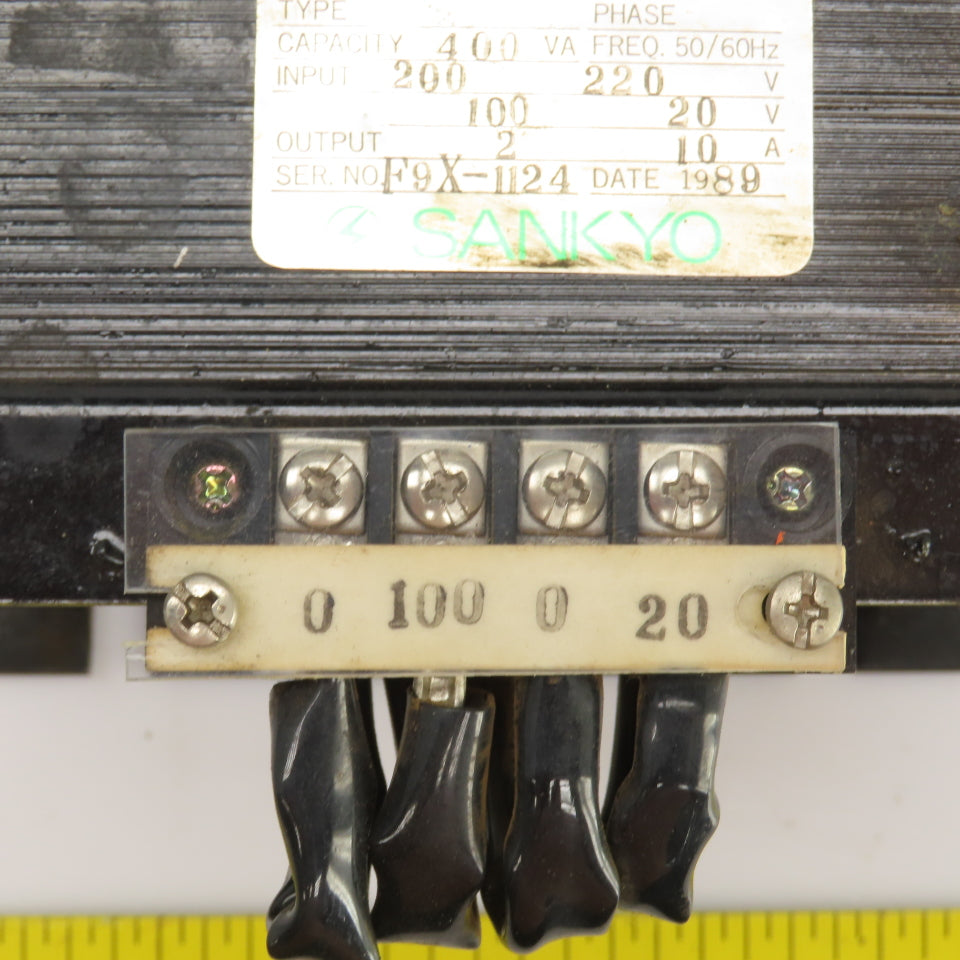 Sankyo 400VA Transformer HV 200/220V LV 100/20V 50/60HZ 1PH