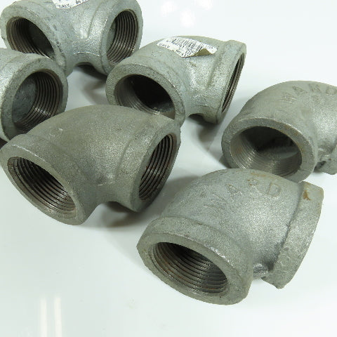 Grinnell & Ward 1-1/4" NPT 90 Degree Elbow Galvanized Malleable Iron Lot of 6
