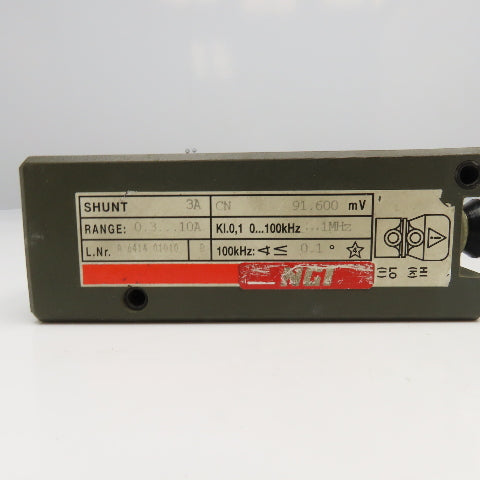 Norma A 6414 01010 0.3-10A Range 3A Power Analyzer Shunt