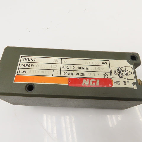 Norma A 6414 01010 0.3-10A Range 3A Power Analyzer Shunt