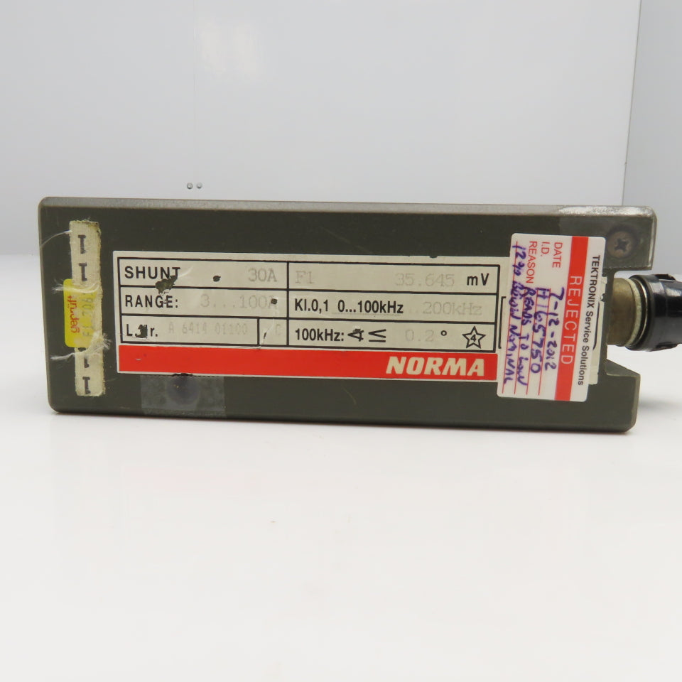 Norma A 6414 01100 3-100A Range 30A Power Analyzer Shunt Parts/Repair
