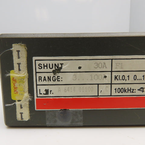 Norma A 6414 01100 3-100A Range 30A Power Analyzer Shunt Parts/Repair