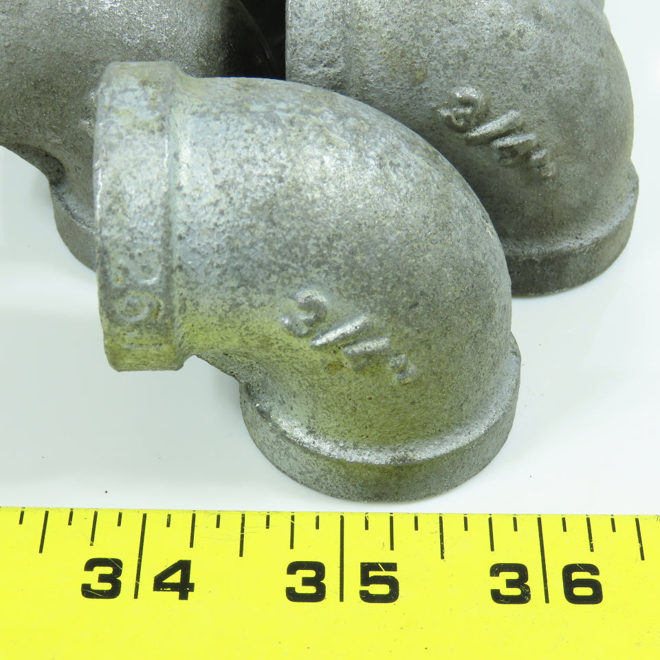 Anvil 3/4" NPT 90 Degree Elbow Galvanized Malleable Iron Pipe Fitting Lot of 9