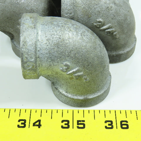 Anvil 3/4" NPT 90 Degree Elbow Galvanized Malleable Iron Pipe Fitting Lot of 9