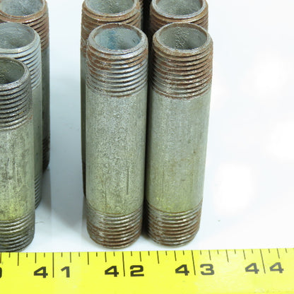 1/2" Dia. Galvanized Malleable Iron Pipe Nipple 1-1/2" To 3-1/2" OAL Lot of 47