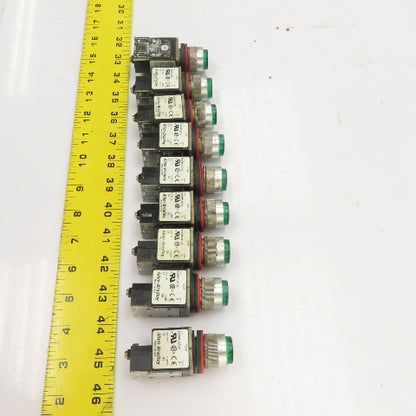 Allen Bradley 800MR-QT24 Ser D Green Illuminated Push Switches 300V Max Lot Of 9