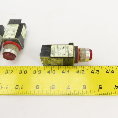 Allen Bradley 800MR-PT16 Ser D Red Illuminated Push Switches 110/120V Lot/7