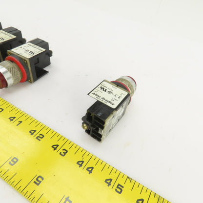 Allen Bradley 800MR-QT24 Ser D Red Illuminated Push Button Switches 24V Lot/9