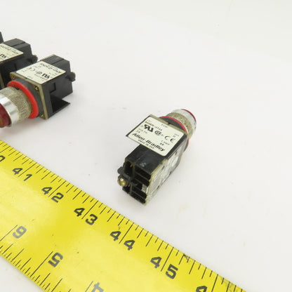 Allen Bradley 800MR-QT24 Ser D Red Illuminated Push Button Switches 24V Lot/9
