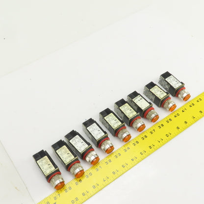 Allen Bradley 800MR-PT16 Ser D Amber Illuminated Push Button Switches 120V Lot/9