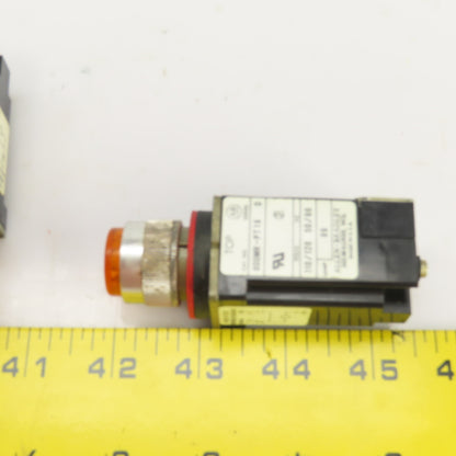 Allen Bradley 800MR-PT16 Ser D Amber Illuminated Push Button Switches 120V Lot/9