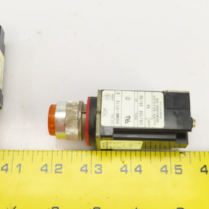 Allen Bradley 800MR-PT16 Ser D Amber Illuminated Push Button Switches 120V Lot/9