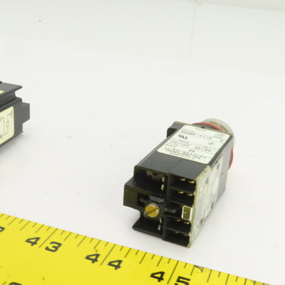 Allen Bradley 800MR-PT16 Ser D Amber Illuminated Push Button Switches 120V Lot/9