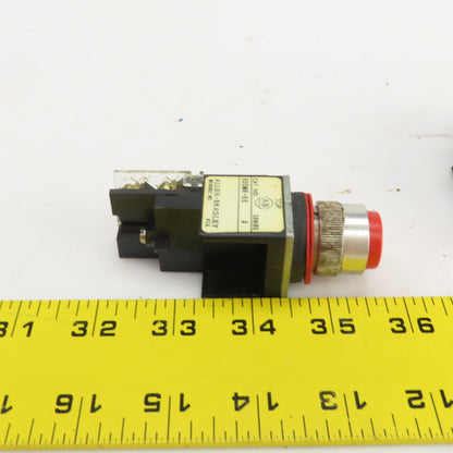 Allen Bradley 800MR-B6 Ser A Red Momentary Contact Push Switches 300VAC Lot/3