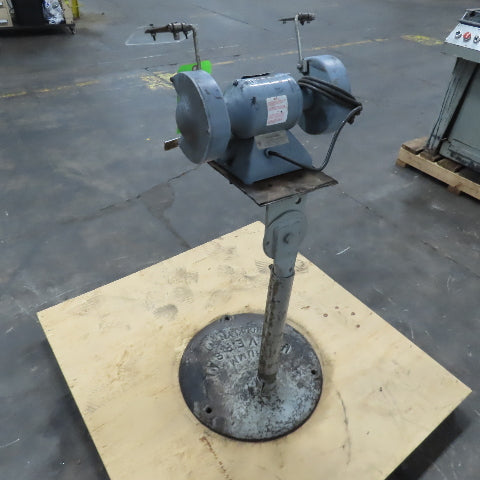 Baldor 1/3HP Pedestal Mount Dual Wheel 6" Grinder-Buffer 115V 1PH 3.1A 3600RPM