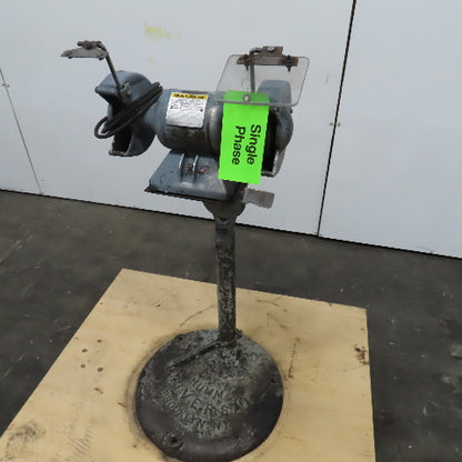 Baldor 1/3HP Pedestal Mount Dual Wheel 6" Grinder-Buffer 115V 1PH 3.1A 3600RPM