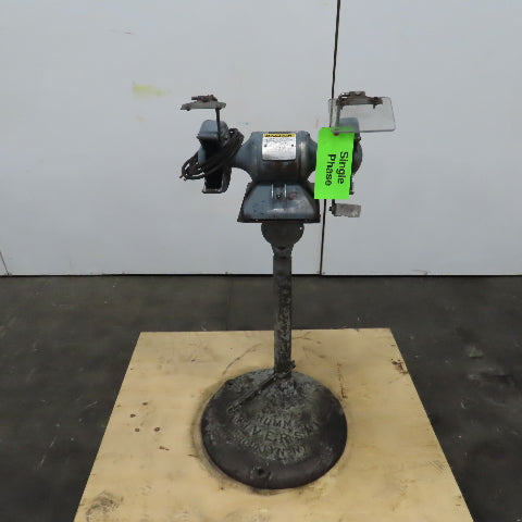 Baldor 1/3HP Pedestal Mount Dual Wheel 6" Grinder-Buffer 115V 1PH 3.1A 3600RPM
