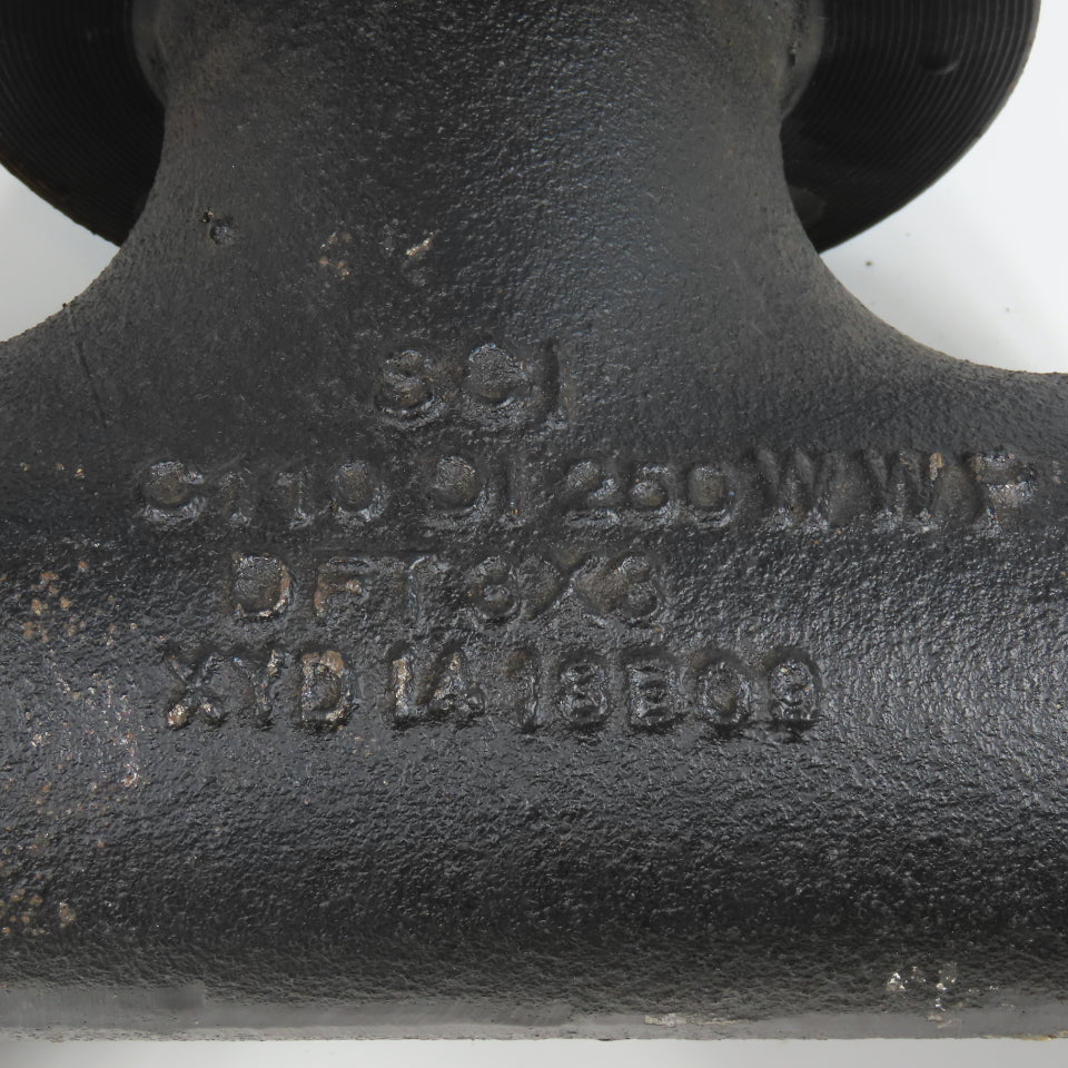 SCI 3" x 3" x 3" Flat Face Tee Class 150 Cast Iron Flanged Fitting
