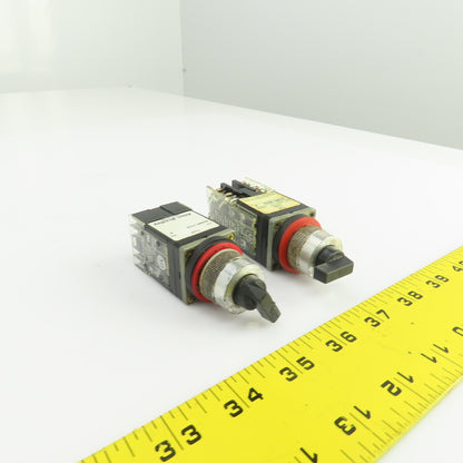 Allen Bradley 800MR-NX2Q HX2B Ser A 300V 2 & 4 Position Selector Switches Lot/2