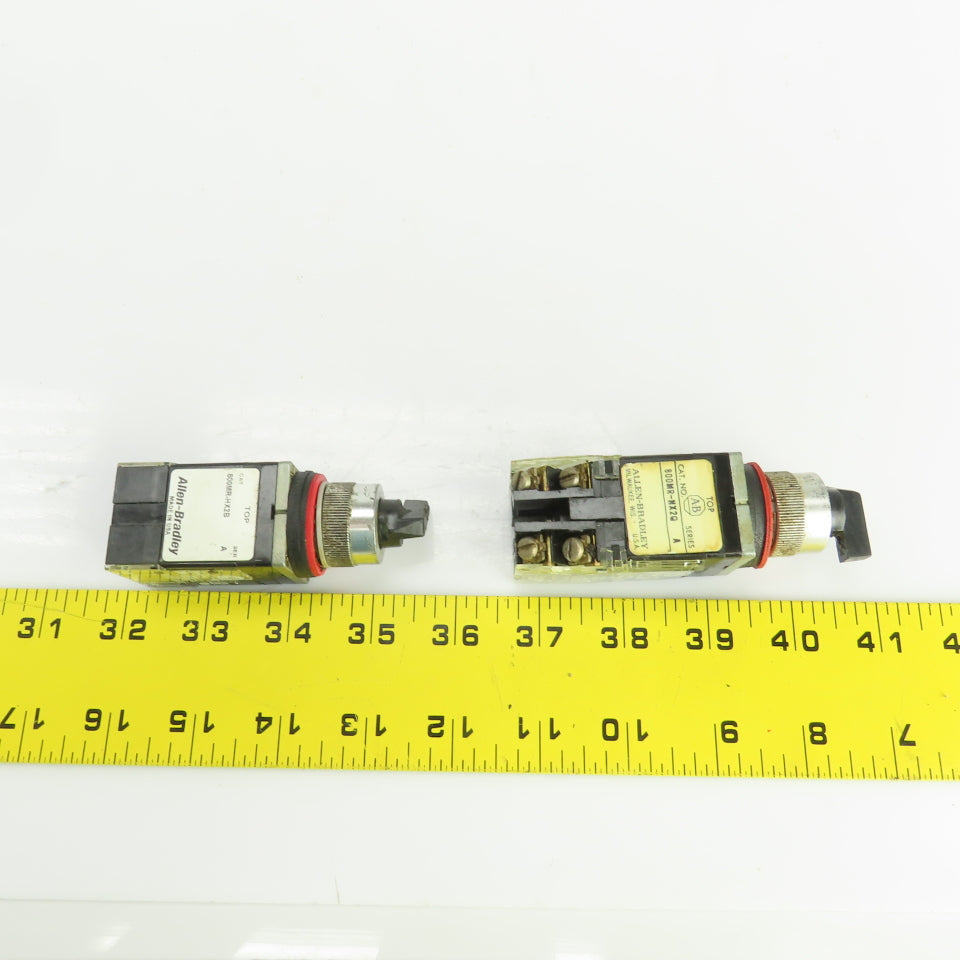 Allen Bradley 800MR-NX2Q HX2B Ser A 300V 2 & 4 Position Selector Switches Lot/2