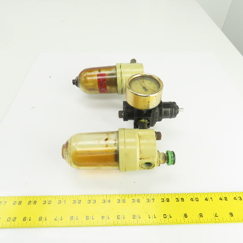 C.A. Norgren L12-300-OP F12-300-M3PA Filter Regulator Lubricator Assembly 150PSI