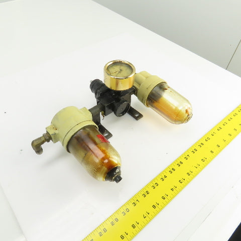 C.A. Norgren L12-300-OP F12-300-M3PA Filter Regulator Lubricator Assembly 150PSI