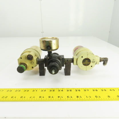 C.A. Norgren L12-300-OP F12-300-M3PA Filter Regulator Lubricator Assembly 150PSI
