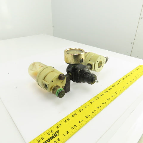 C.A. Norgren L12-300-OP F12-300-M3PA Filter Regulator Lubricator Assembly 150PSI